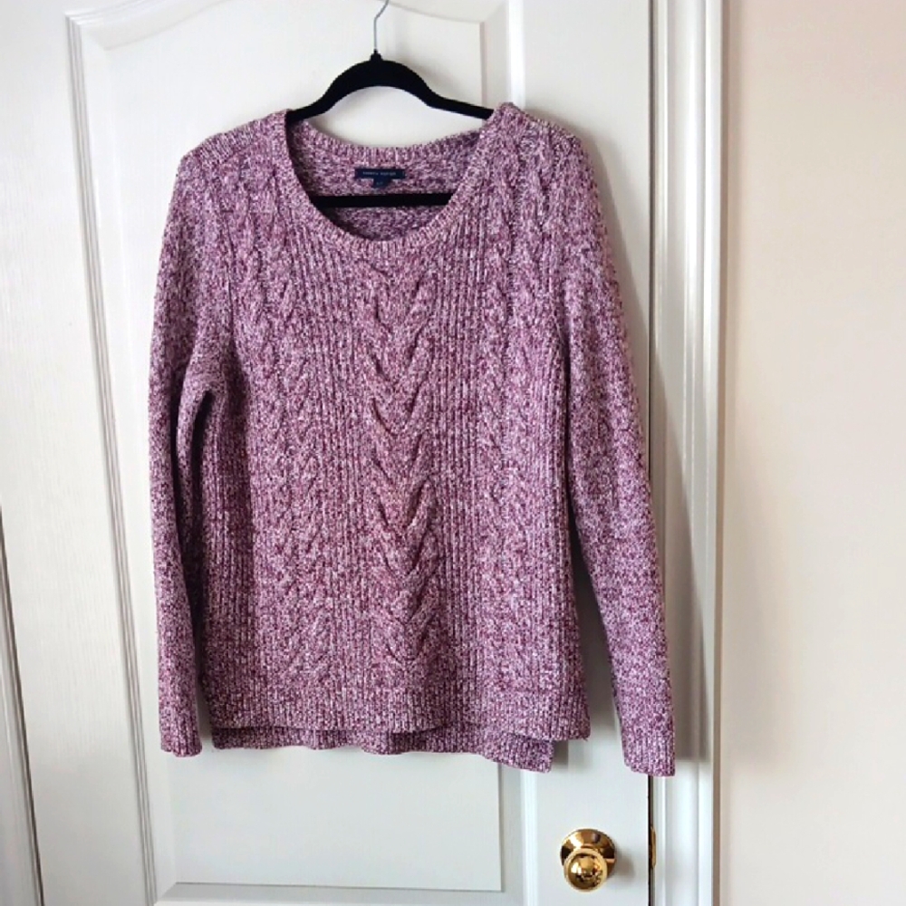 Tommy Hilfiger Lavender Cable Knit Sweater